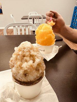 Dr. Ellwood shaved ice and egg custard shaved ice (AMAZING!)