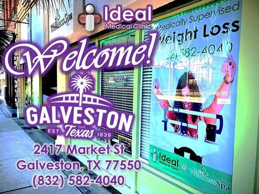 Hellooooo GALVESTON! Ideal Medical Clinic is excited to partner with Wellness Spa to bring its highly successful Weight Loss program! RSVP