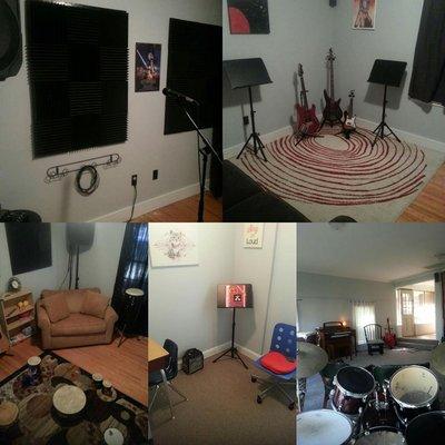 We offer rehearsal space and teaching space.  Rentable by the hour.  Full PA Setup Included.