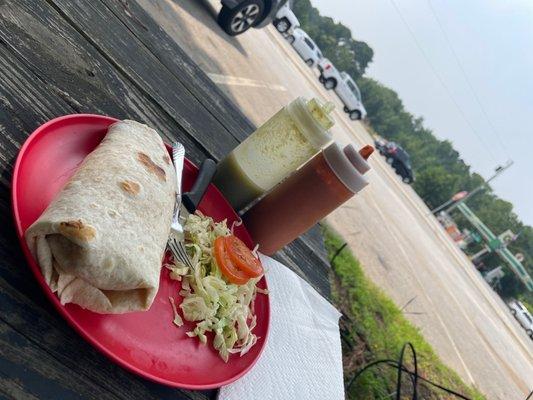 Barbacoa Burrito with a view!