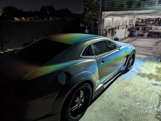 Silver Holographic Liquid Wrap