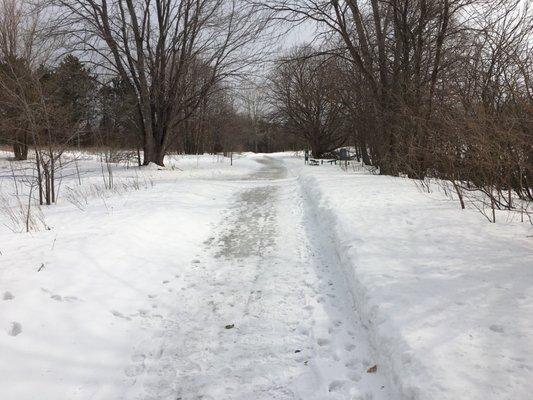 Icy trail,