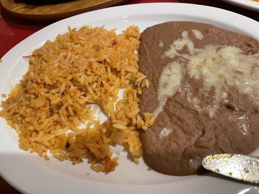 Rice and refried beans