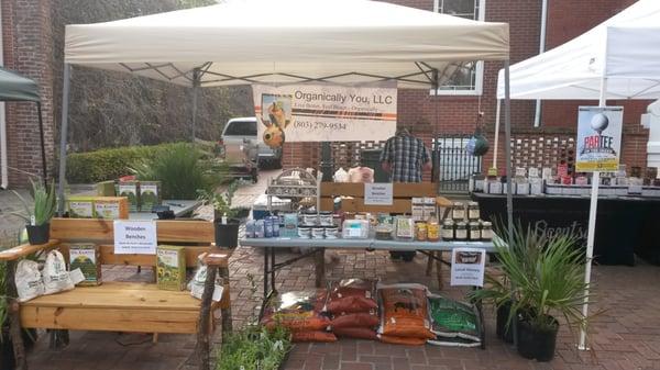 The Organically You booth at The Augusta Market on the river.