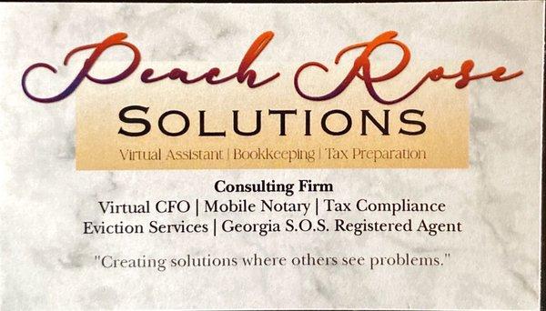 Peach Rose Solutions, Fulton County Notary, Georgia Notary, Tax Preparer, Mobile Notary