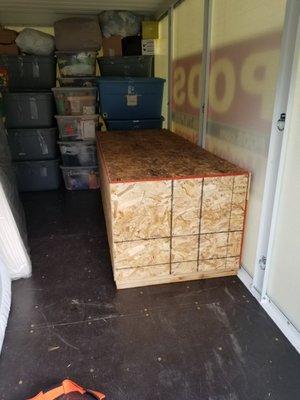 We can move your pre-crated items into a container.