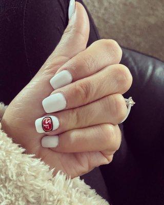 Nails, sns, football design