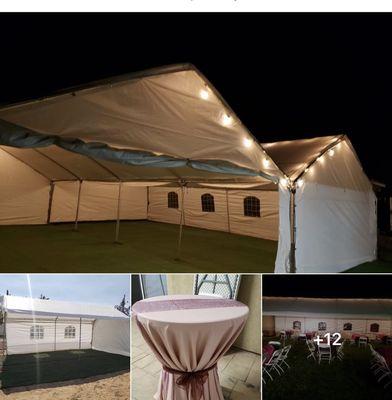 Rentals of tent  and Tables set up