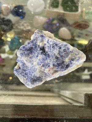 This is called Sodalite, and can be found in our flee market store! Pecan park flea market booths 47-49 B