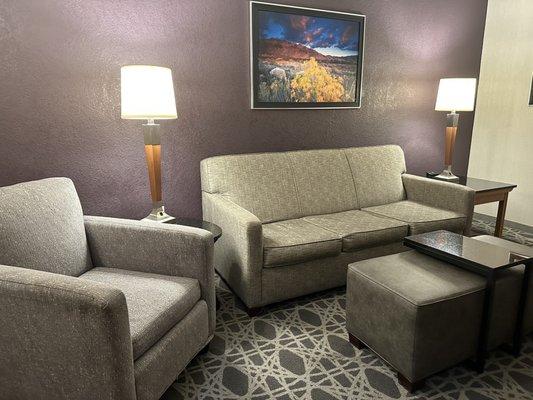 Couch / tv area of suite