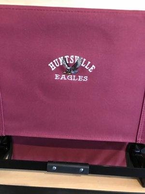 Embroidery of school or business logos, names or favorite hobby.