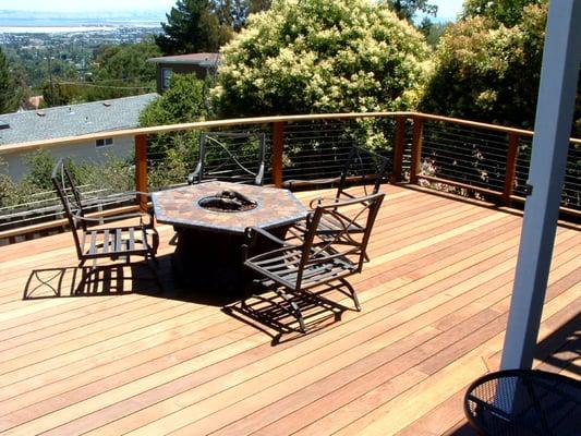 Deck and railing built by Tony Addy's Building Services.