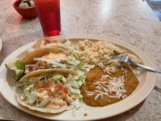 Tacos de camarón