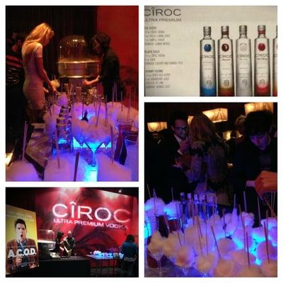 Ciroc Vodka tie-in with cotton candy martini setup provided by cotton candy girls!