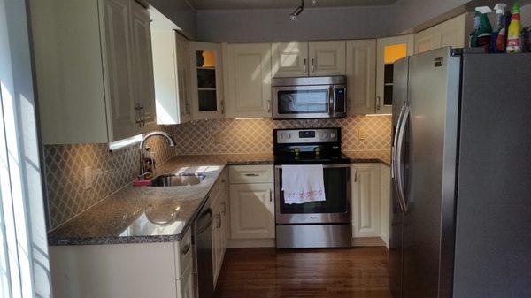 New kitchen cabinets and countertop