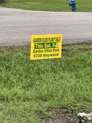 Annual plant sale Cash only