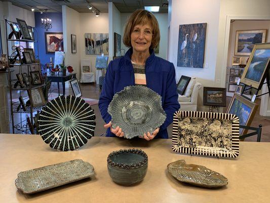 We welcome local Marietta, Donna McMinn, as our newest potter.  Come by to see her latest creations on display in the gallery!