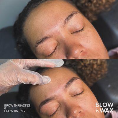 Brow threading and tinting!