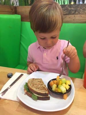 Our son enjoyed his heathy meal