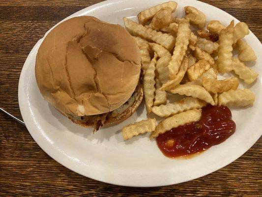 BBQ sandwich and fries.