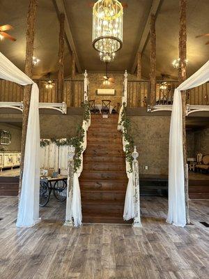 Balcony and staircase in the main hall