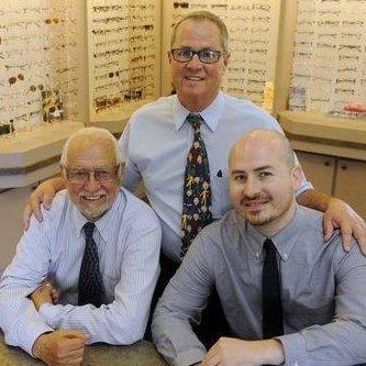 3 generations of optometrists: Dr. Phillip Serrins, Dr. Steven Serrins, and Dr. Jonathan Serrins