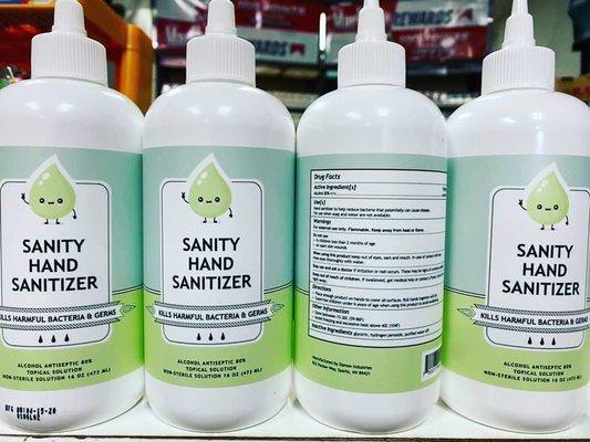 hand sanitizers in stock