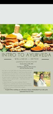 Ayurveda workshop: wellness routines and detox