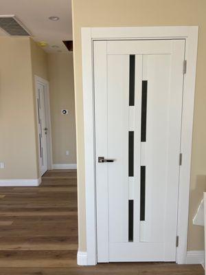 Modern interior door white from A&E Modern Construction