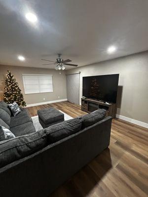 Newly renovated living room