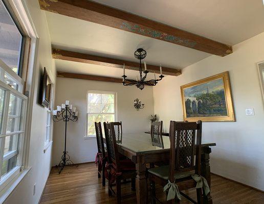 Spanish Hacienda, painted beams