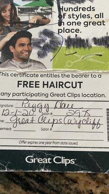 FREE HAIRCUT