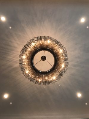 Very cool chandelier install