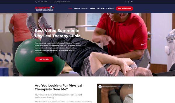 Steadfast Physical Therapy Website