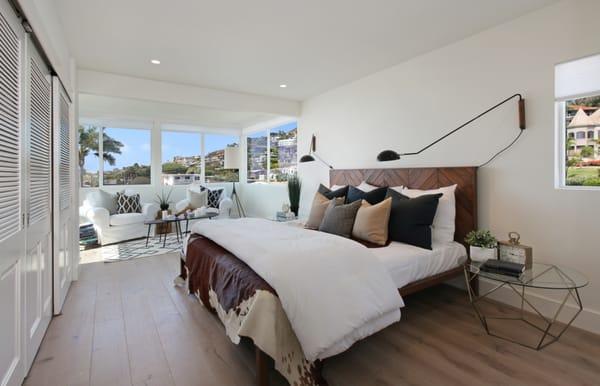 Master Bedroom at Laguna Beach project.