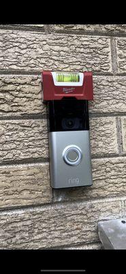 ALWAYS level your doorbell! If your installer isn't doing this you might want to reconsider!