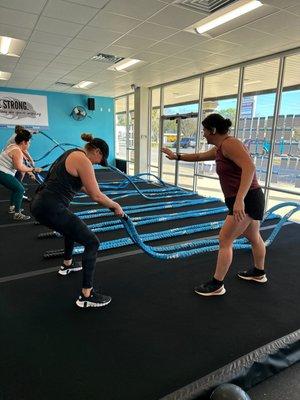 Personal training in a group setting