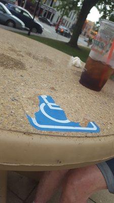 Handicapped accessible table--so nice to see!