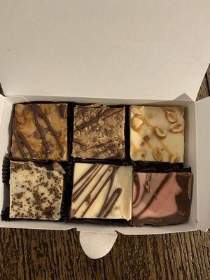 6 types of fudge.