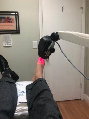 Laser treatment for pain.