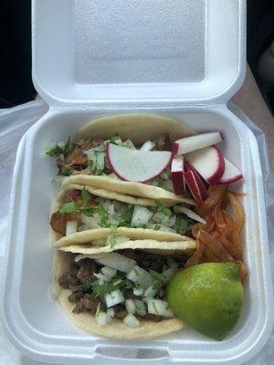 Carne Asada, Fish, and Carnitas Street Tacos