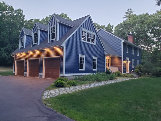 After #1.  We also had Fimble install new fiberglass garage doors.