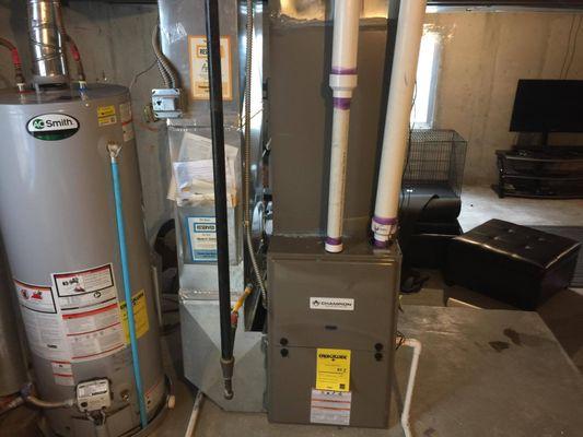 System and hot water heater install