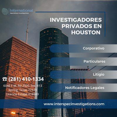 INVESTIGADORES PRIVADOS EN HOUSTON