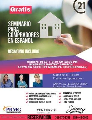 Soon October 19 at 9:30 am Next seminar to buy house step by step , especial guest to help you to answer all your questions