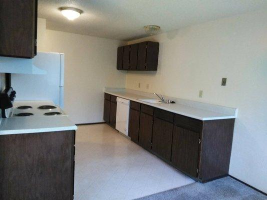 Kitchen: Dishwasher, Garbage Disposal, Range Stove/Oven with Vent, Full-Size Fridge