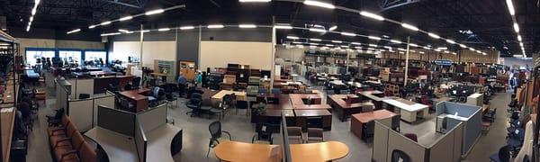 26,000 square foot warehouse with hundreds of New and Used Office Furniture products on display