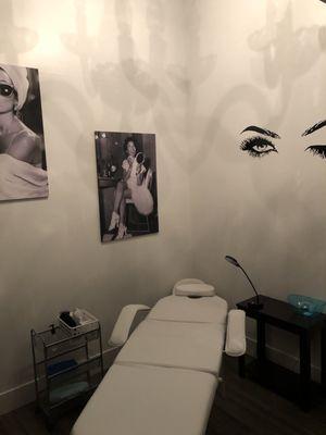 Our esthetics room. Come get your lashes, yoni steam (coming soon!) or waxing with care.:)