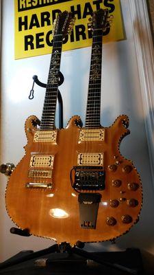 Custom Valdez double neck 12/6 scalloped with beautiful inlay / production late 70's. Synth added by 2nd. owner.