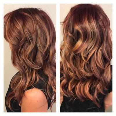 When blonde meets red book your appointments you will not be disappointed 732-967-6660 #hairbyvirginia